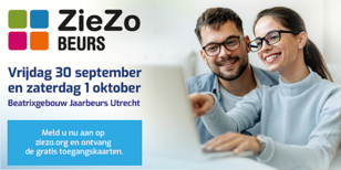 ZieZo beurs. Vrijdag 30 september en zaterdag 1 oktober in Beatrixgebouw Jaarbeurs Utrecht.